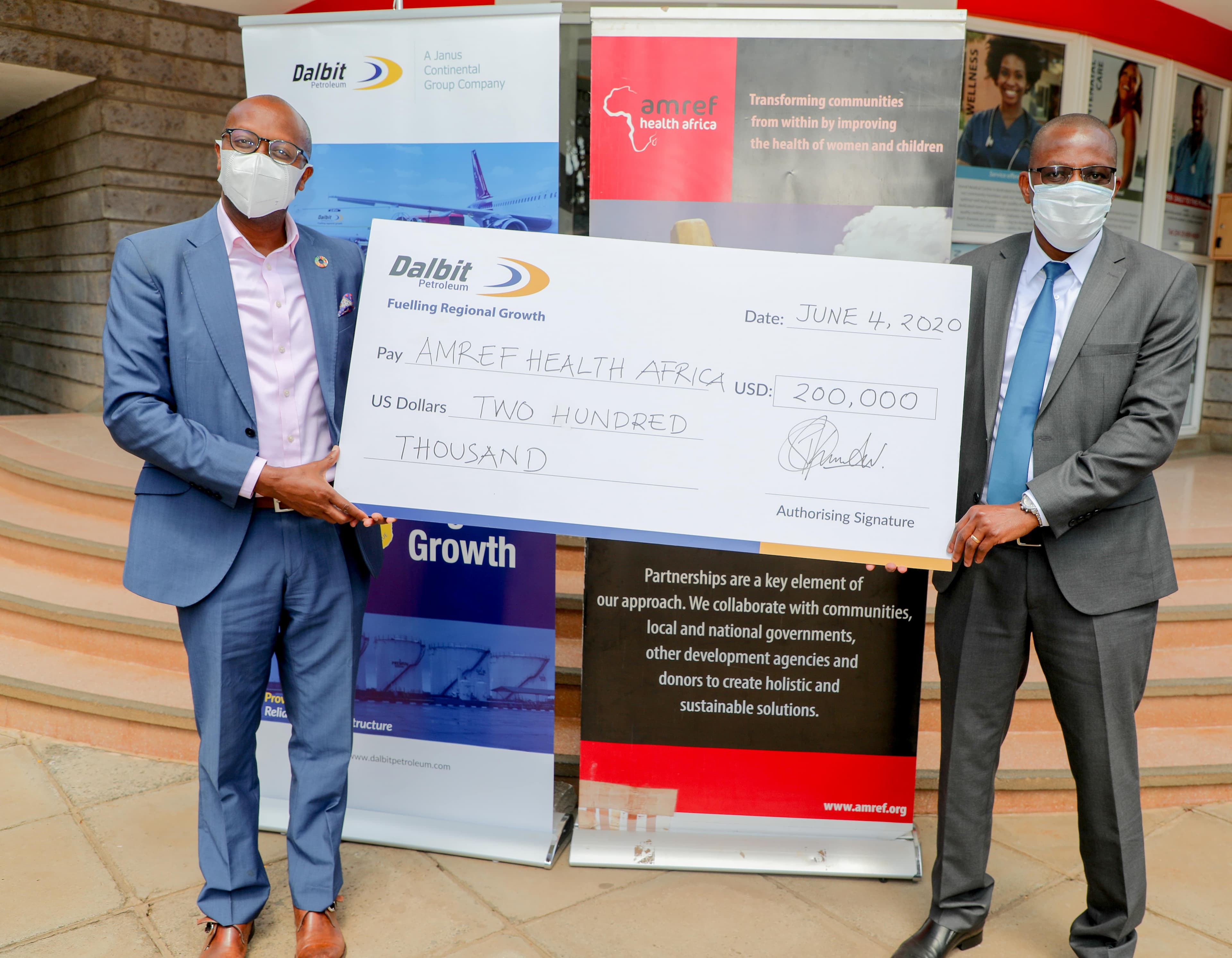 Dalbit Kenya Offers KSH21.3m Grant to Amref Health Africa to Support Government’s COVID-19 Testing Activities